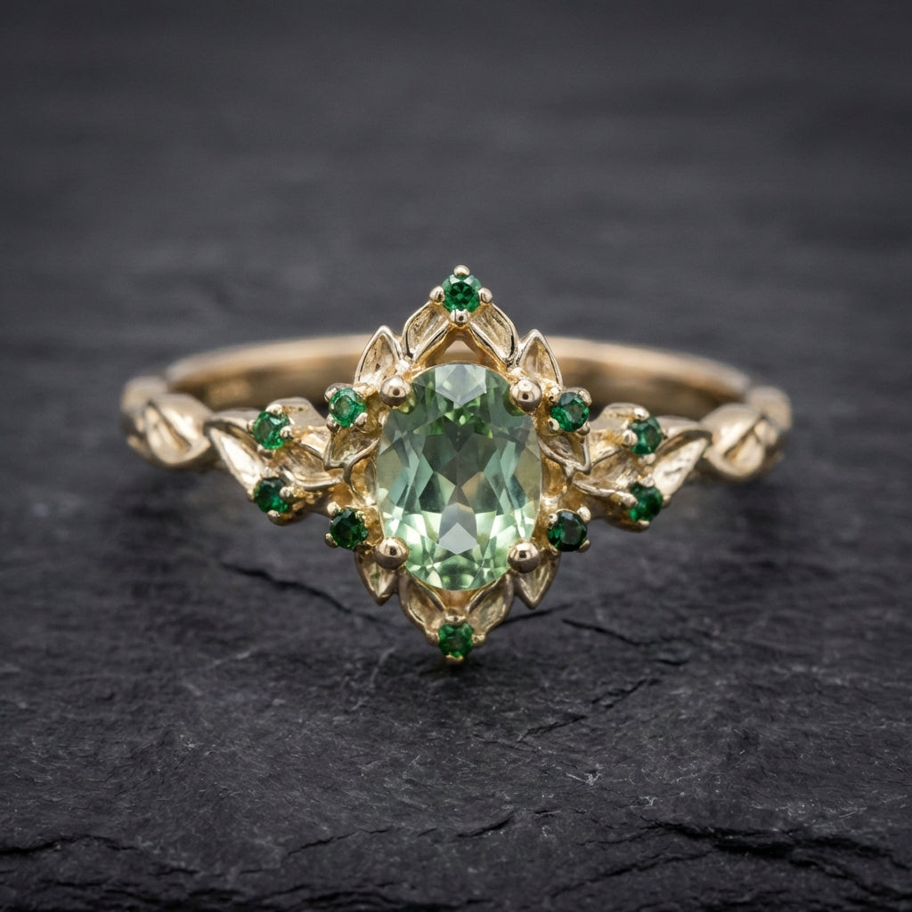Vintage Green Zircon Ring 63303911