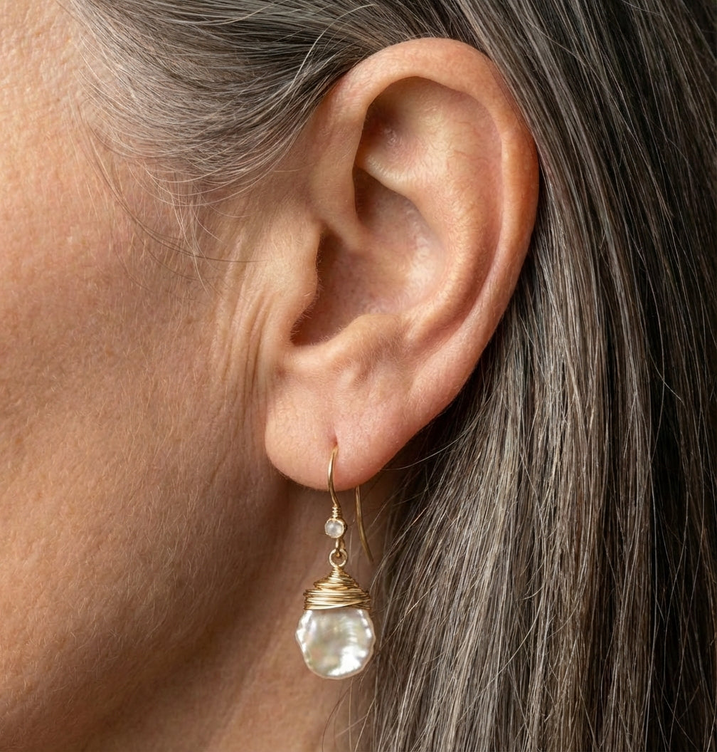 Vintage Handmade Pearl Earring