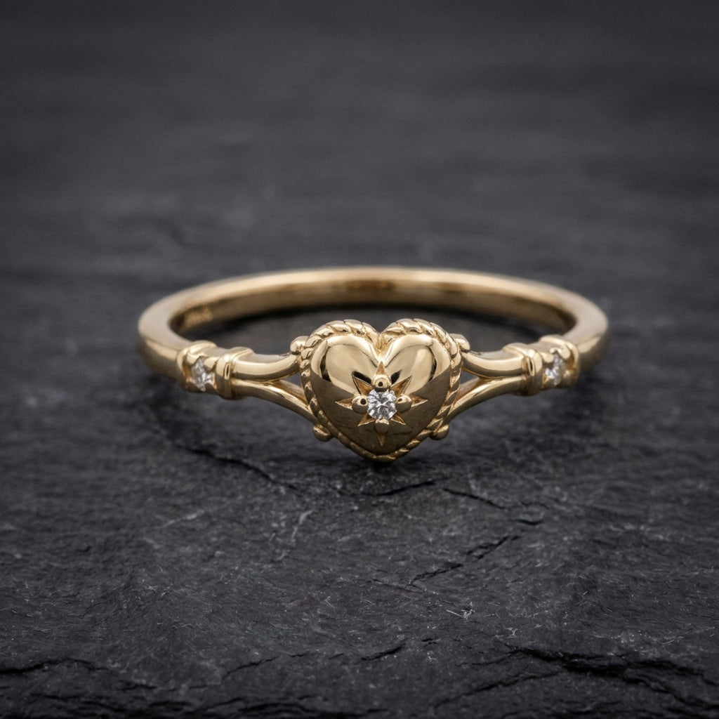 Vintage Heart Diamond Ring 55676847