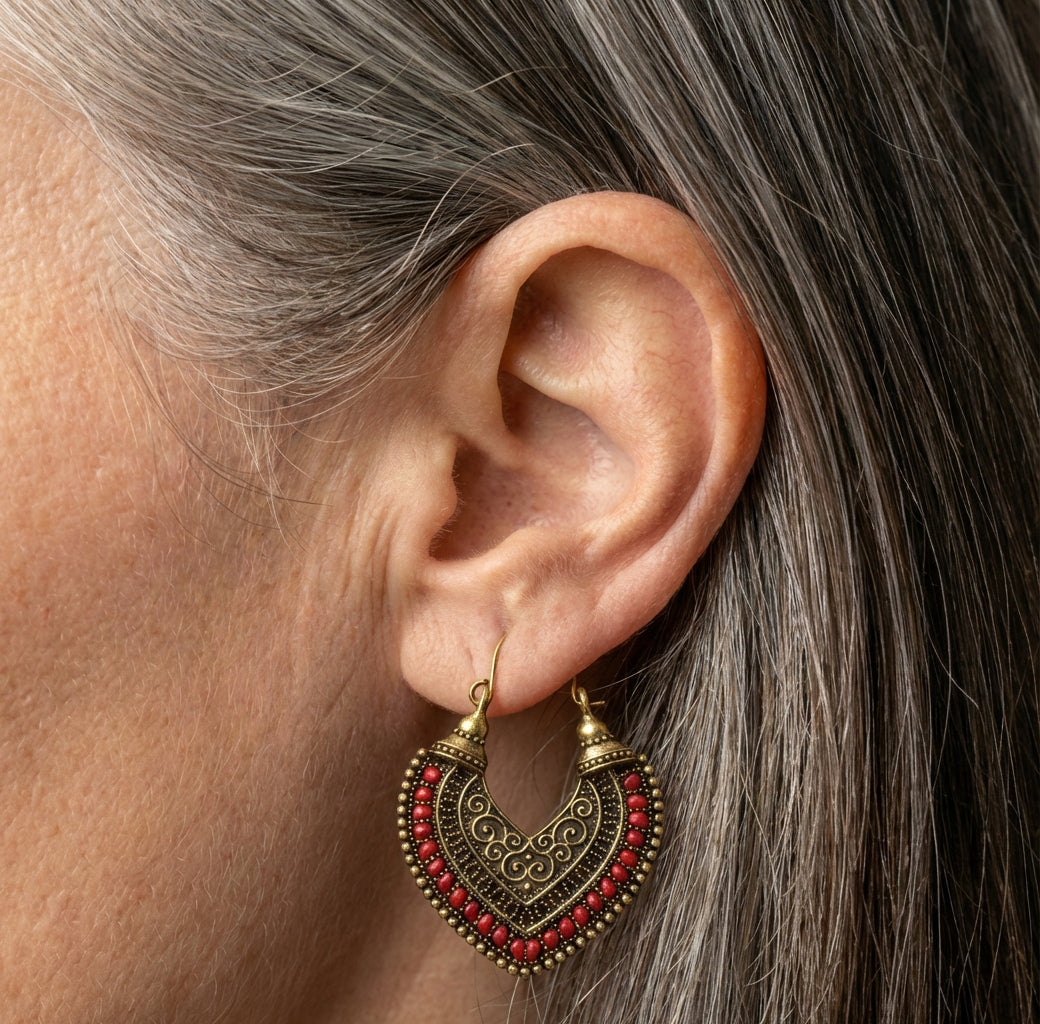 Vintage Heart Shape Bohemian Earrings