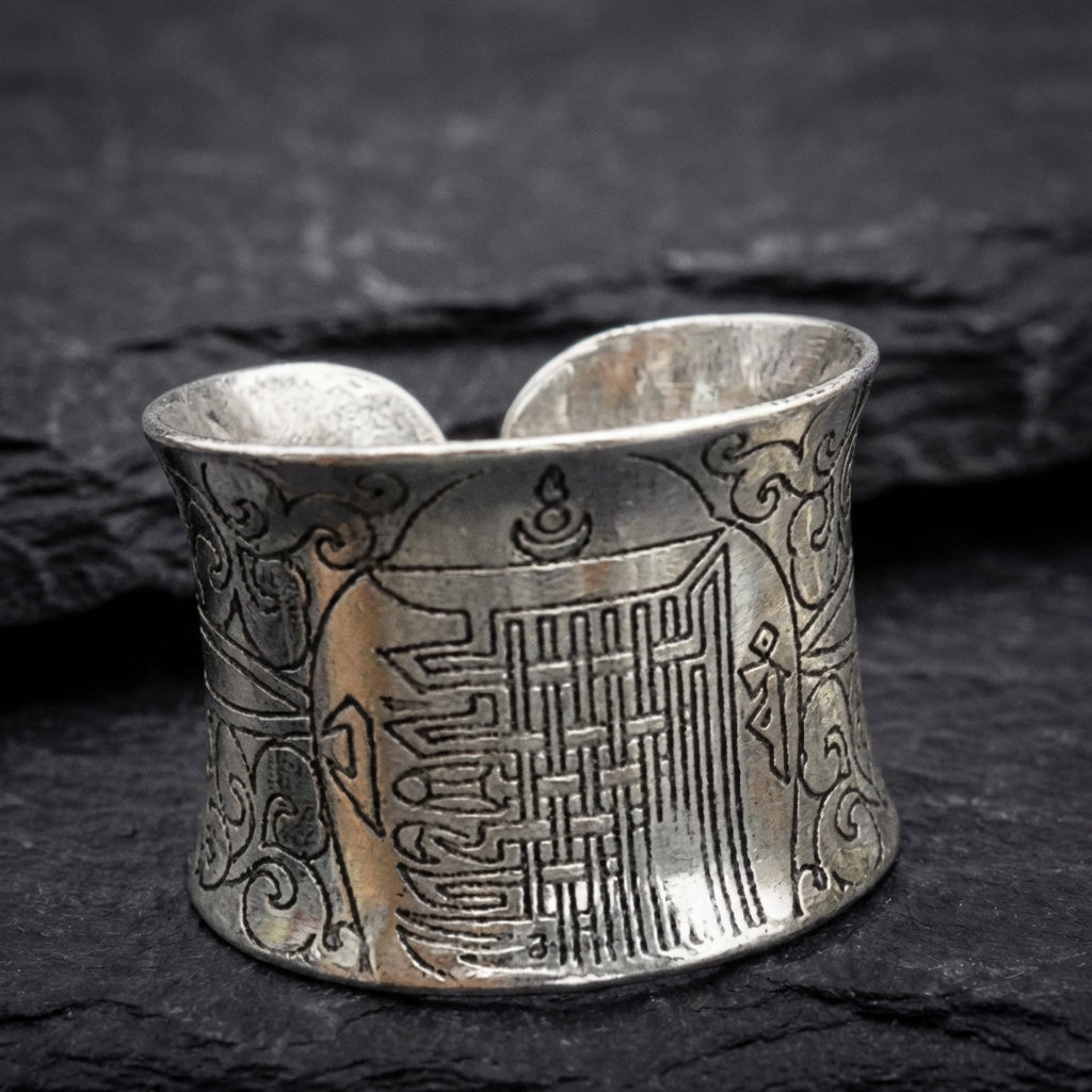 Vintage Kalachakra Mantra Ring 18783136
