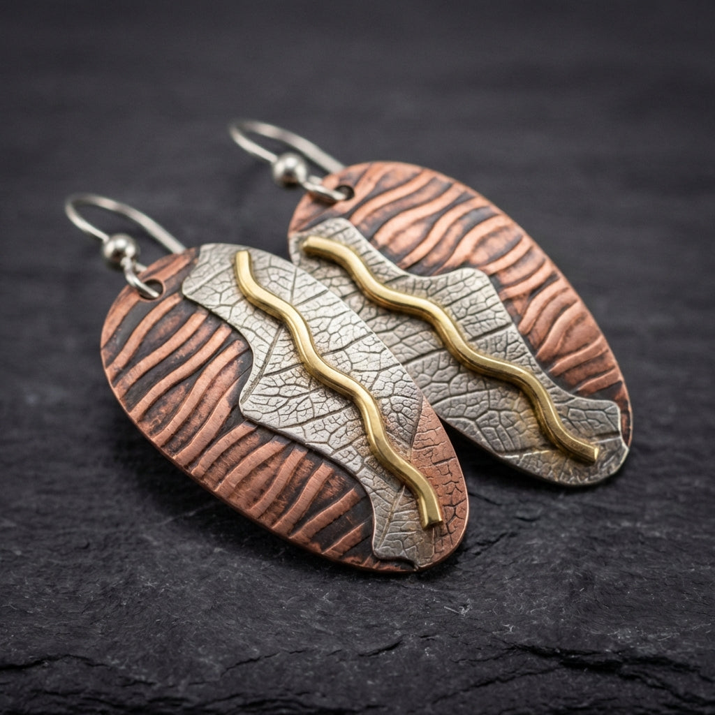 Vintage Leaf Drop Earrings 93157150