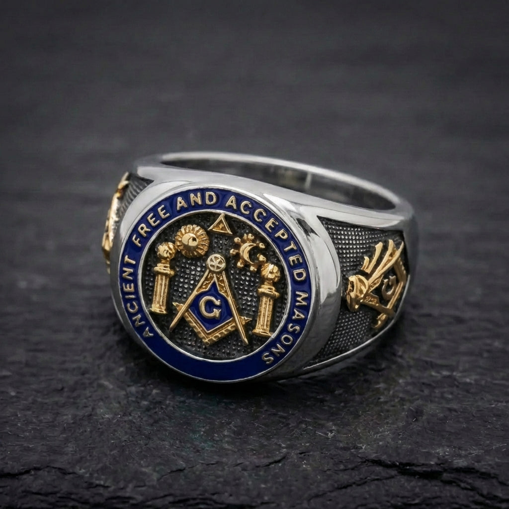 Vintage Masonic Emblem Ring