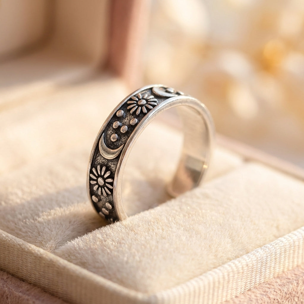 Vintage Moon Sun Ring