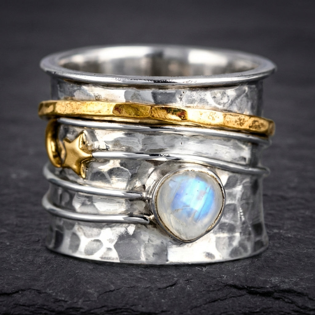 Vintage Moonstone Spinner Ring 78639124