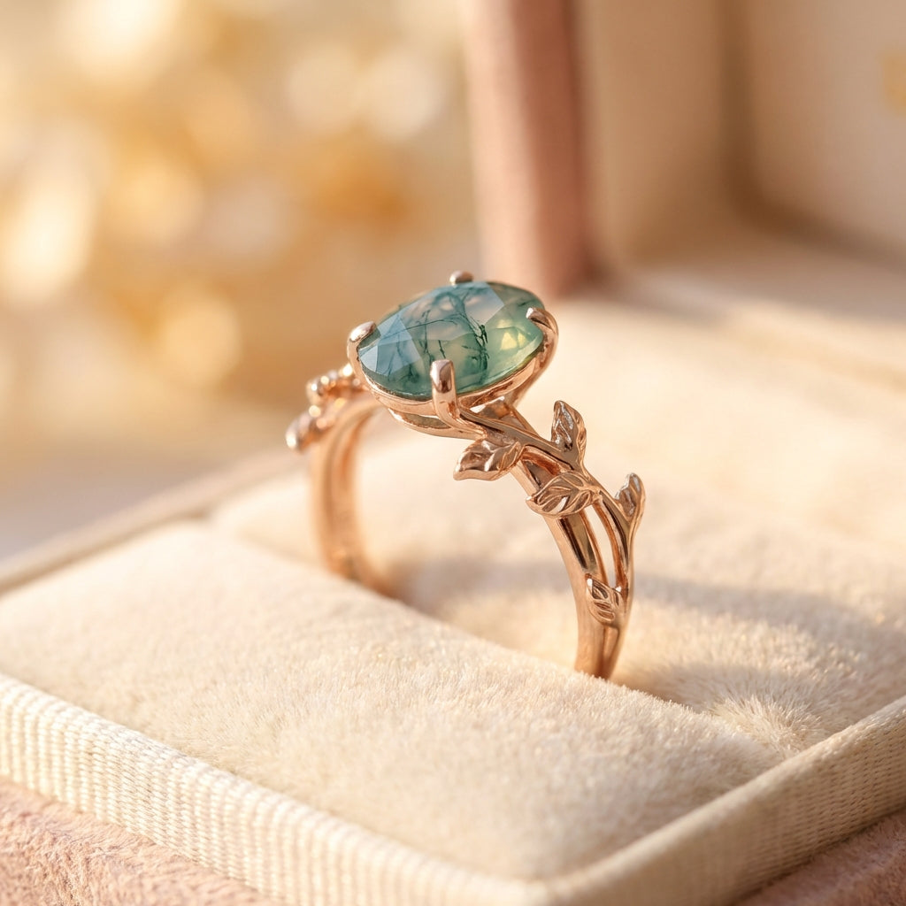 Vintage Moss Agate Ring