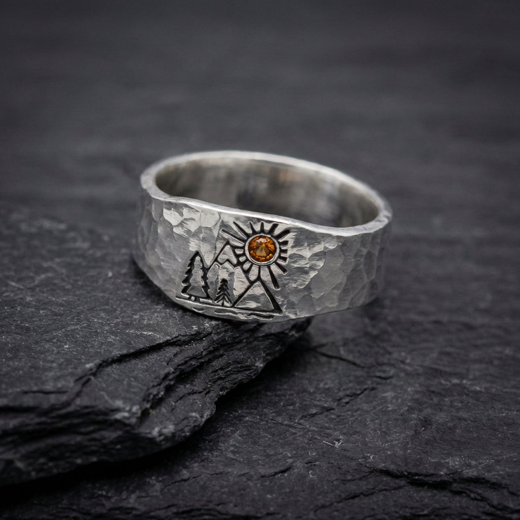Vintage Mountain Sunset Ring 46514643