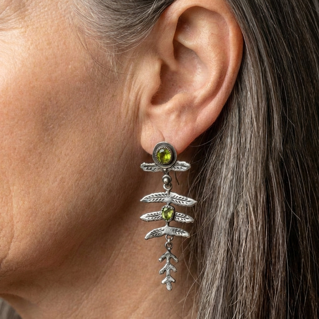 Vintage Nature Earrings In Silver