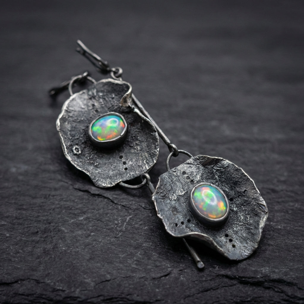 Vintage Opal Dangle Earrings 78599087