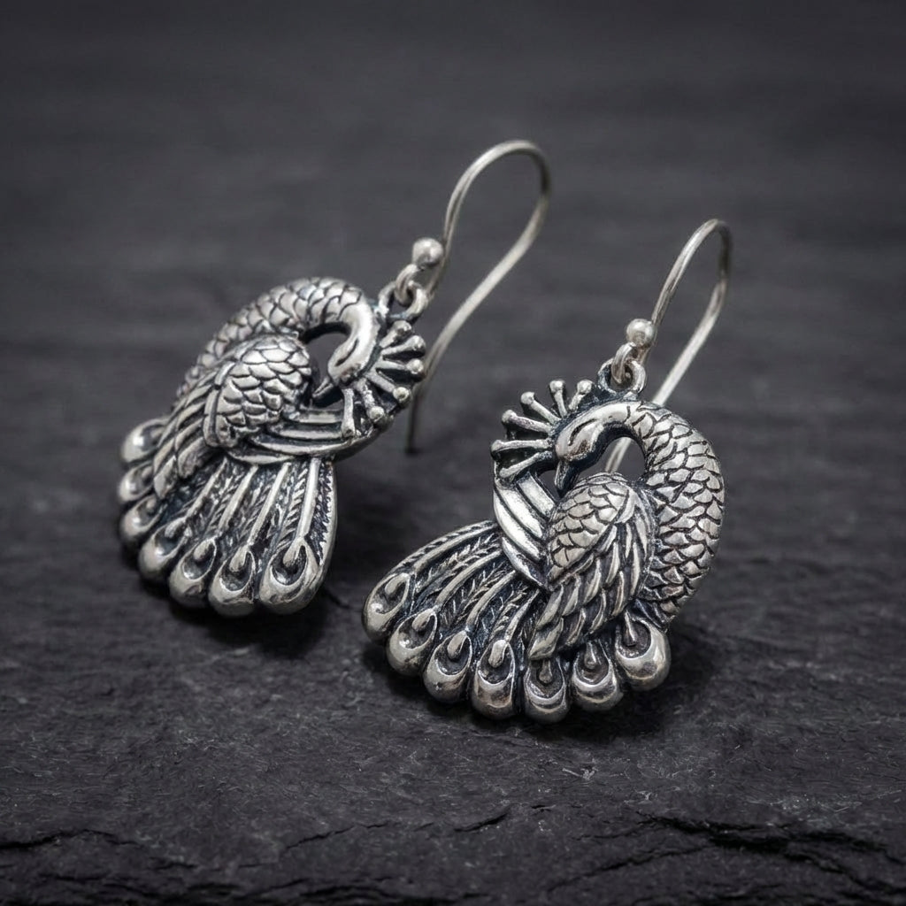 Vintage Peacock Earrings 65924664