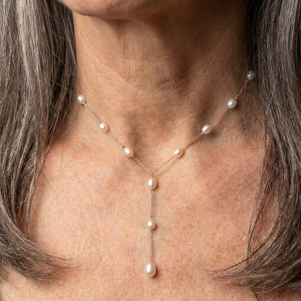 Vintage Pendant Pearls Necklace