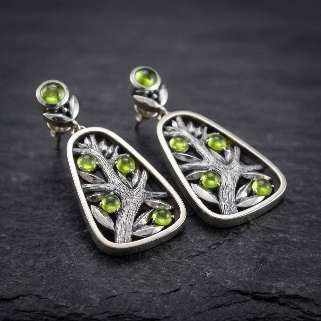 Vintage Peridot Branch Earrings 86426221