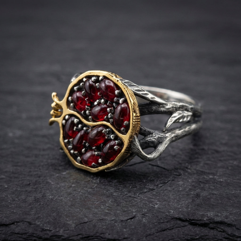 Vintage Pomegranate Garnet Ring 16418583