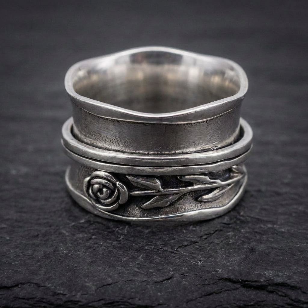 Vintage Rose Silver Ring 83599413