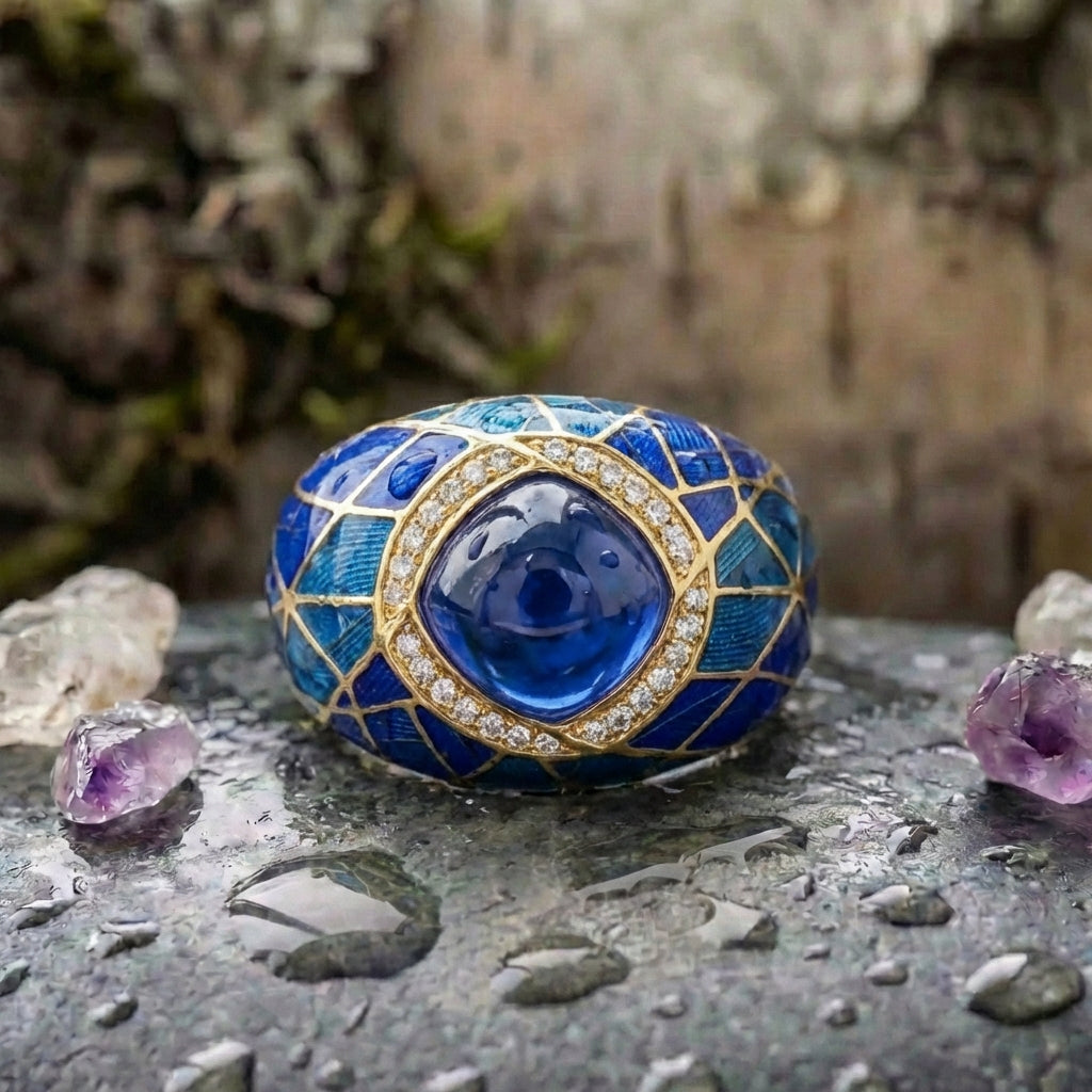 Vintage Royal Blue Radiance Ring