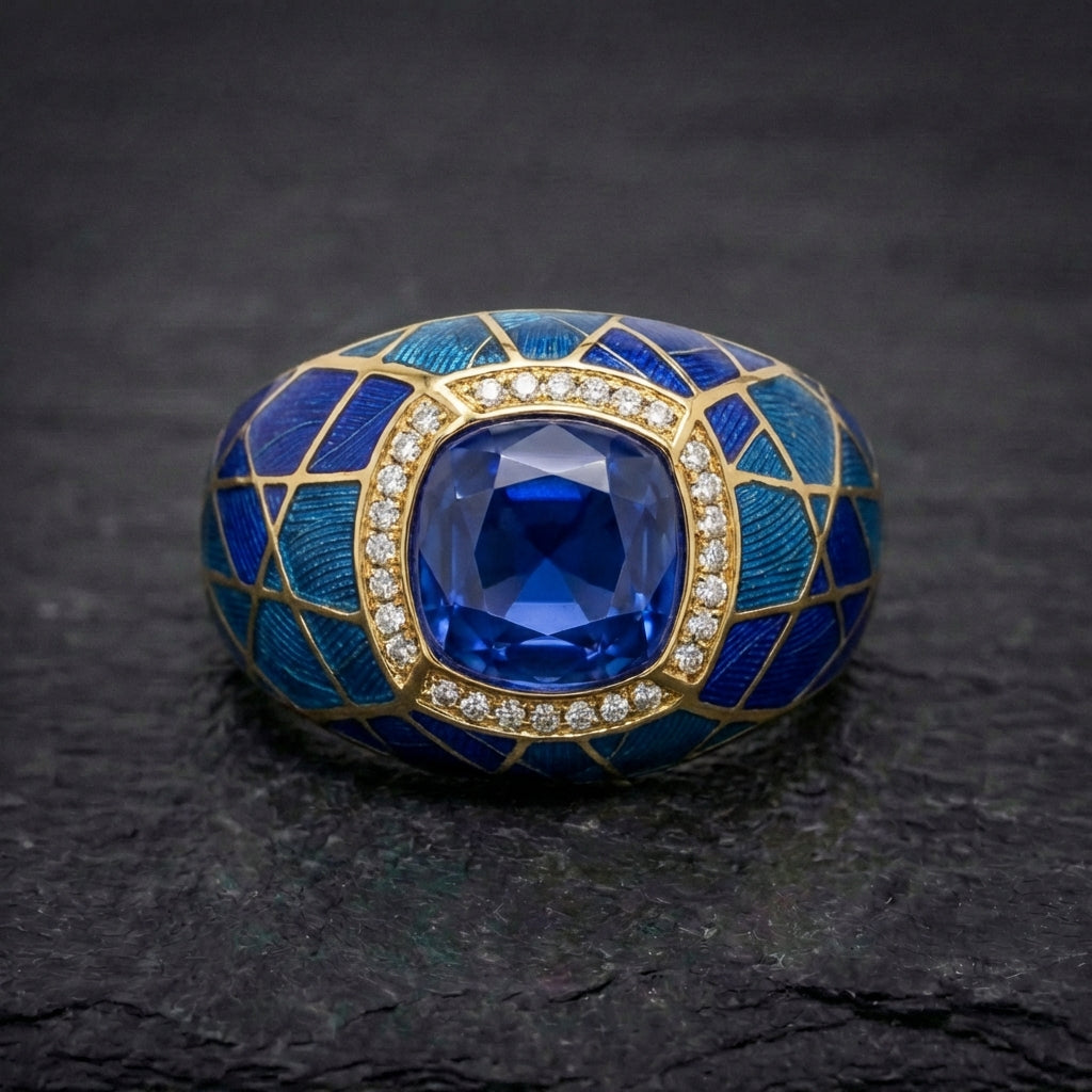 Vintage Royal Blue Radiance Ring