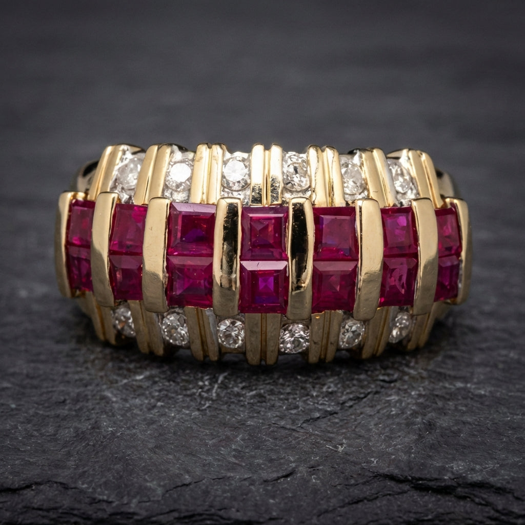 Vintage Ruby Diamond Ring 32972941