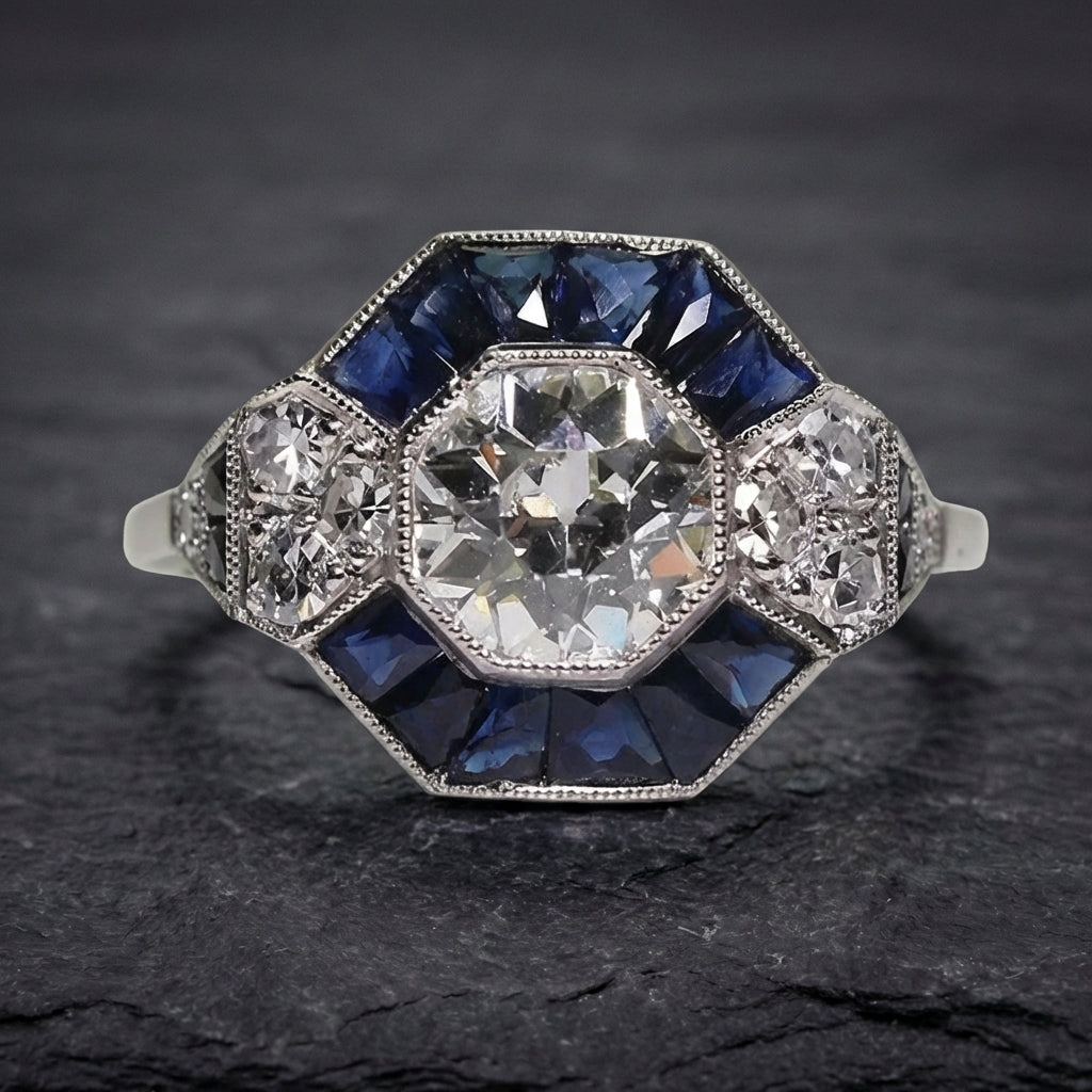 Vintage Sapphire Diamond Ring 94702036