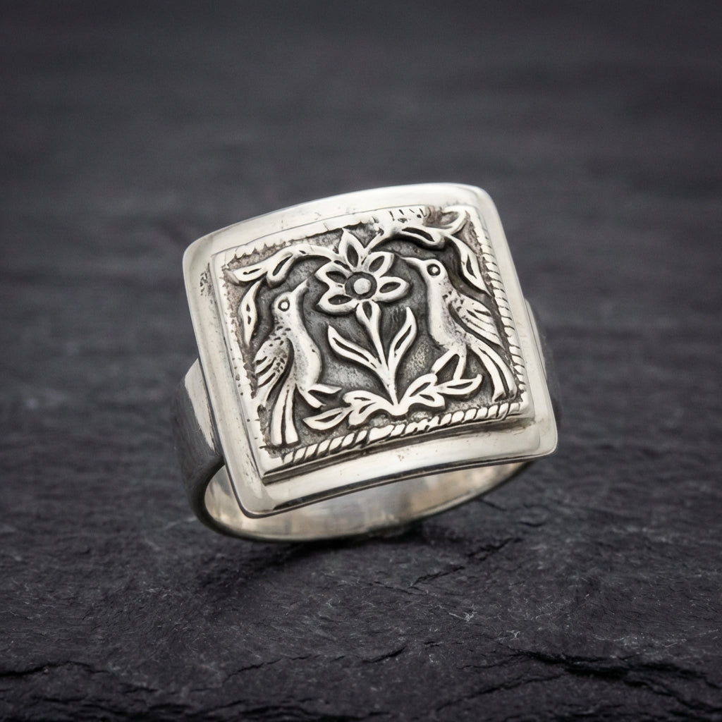 Vintage Silver Flower Ring 81667691