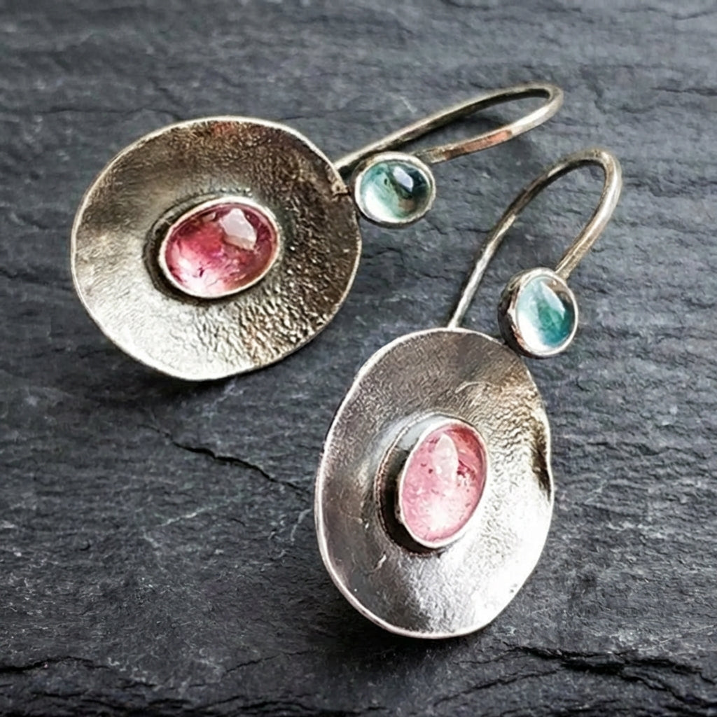 Vintage Silver Tourmaline Earrings 80235024