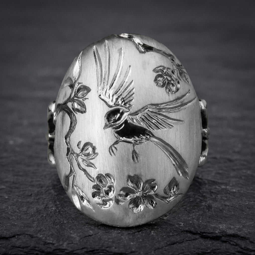 Vintage Swallow Flower Ring 23397489