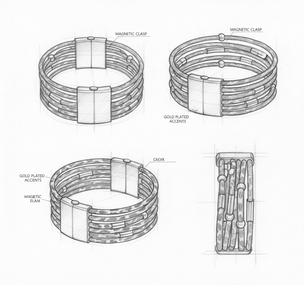 Wide Boho Multilayer Wrap Bracelet