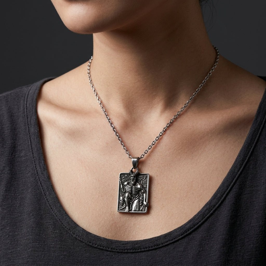 Devil Tarot Card Necklace