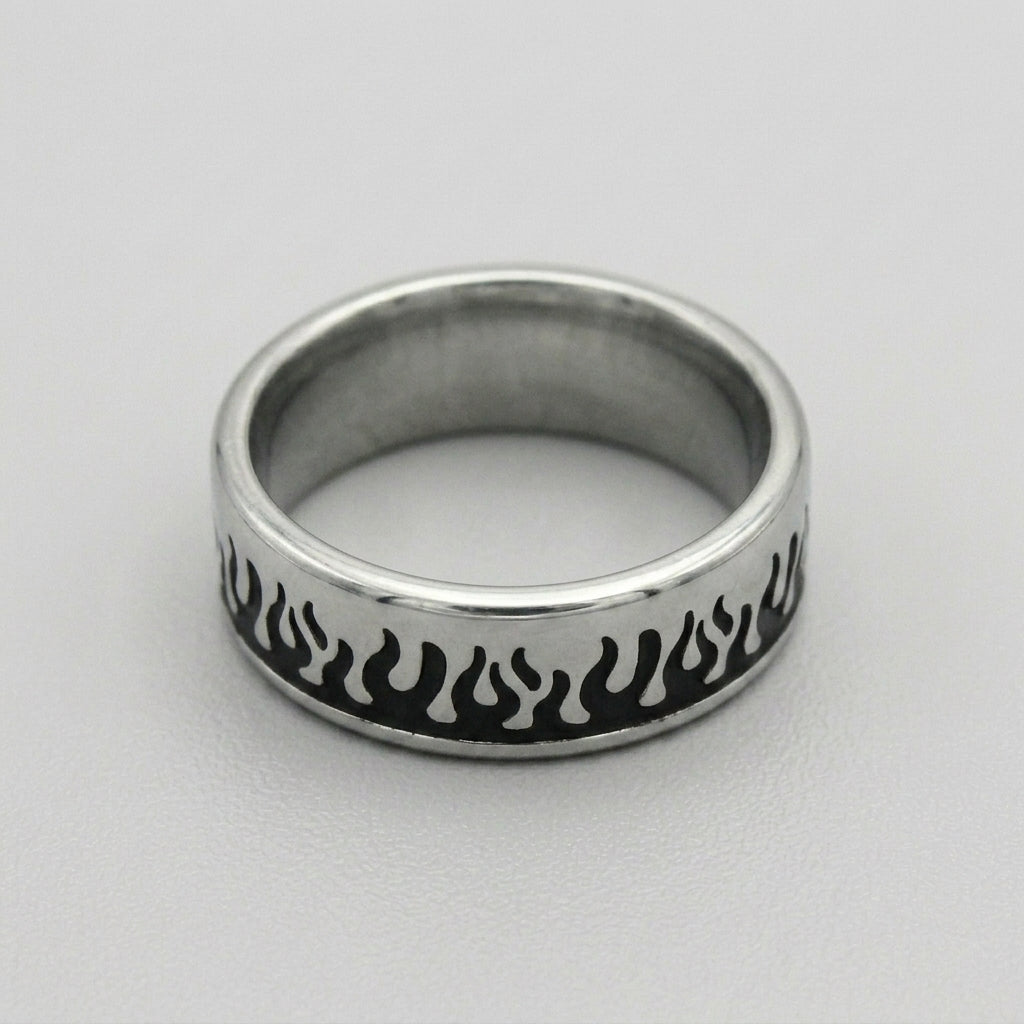 Full Wrap Fire Eternity Band Ring