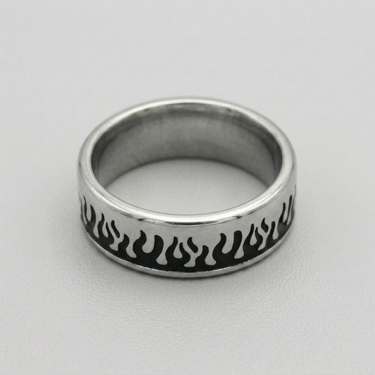 Full Wrap Fire Eternity Band Ring