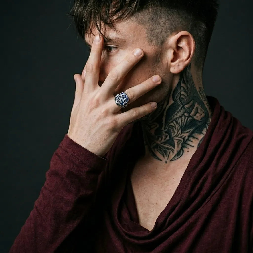 Midnight Dragon Seal Ring