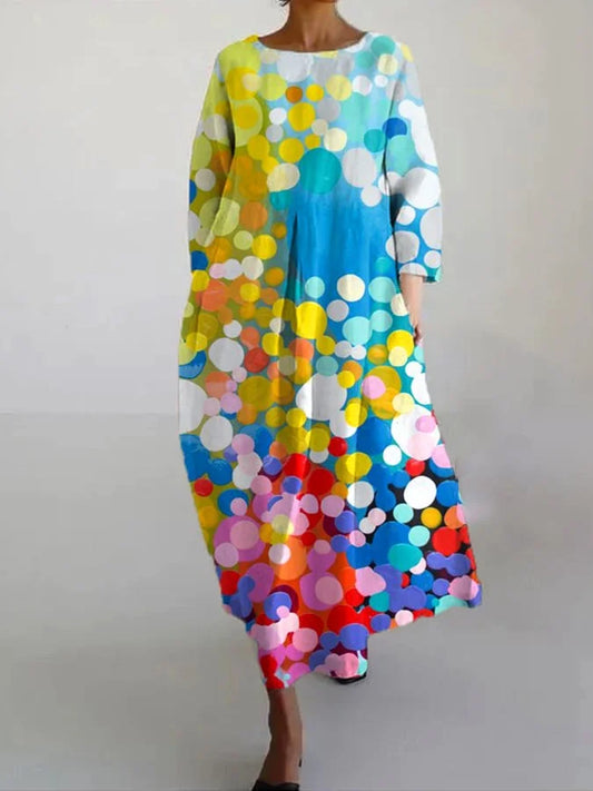 KS | Elegant colorful summer maxi dress