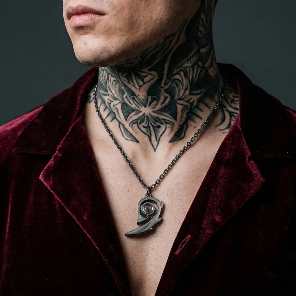 Gothic Punk Heart Pendant Necklace