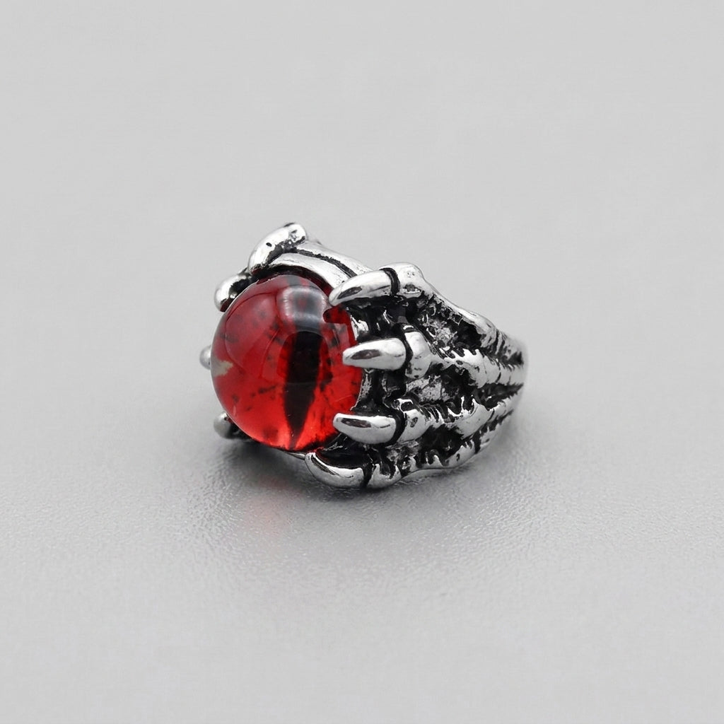 Dragon Claw Red Evil Eye Ring