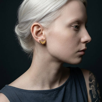 Stainless Steel Bat Earrings