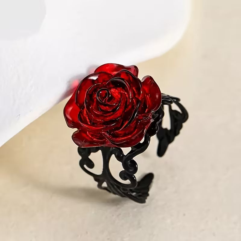 Dark Red Rose Ring
