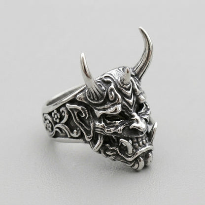 Horned Oni Demon Ring