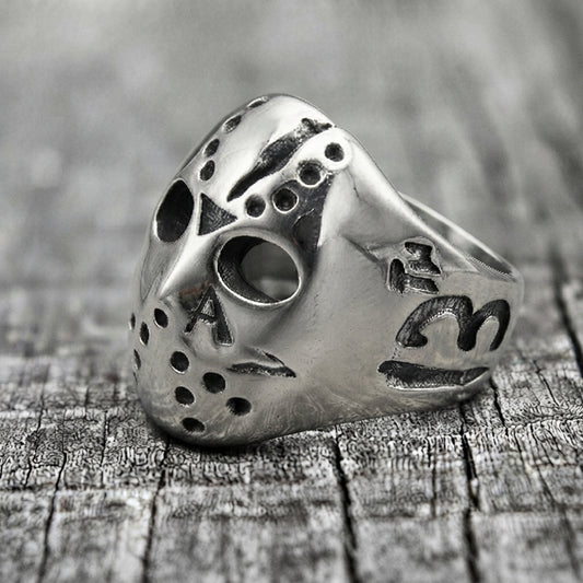 Hockey Mask Skull Ring