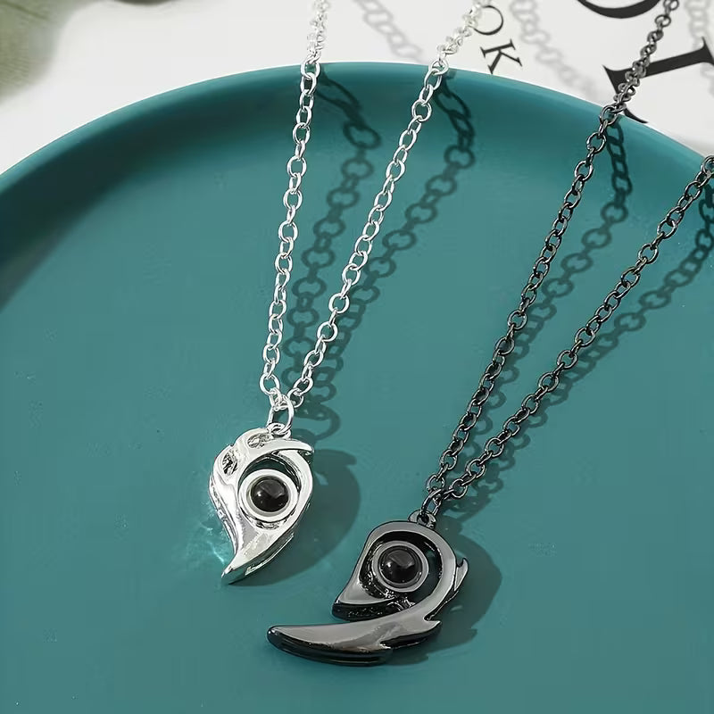 Gothic Punk Heart Pendant Necklace