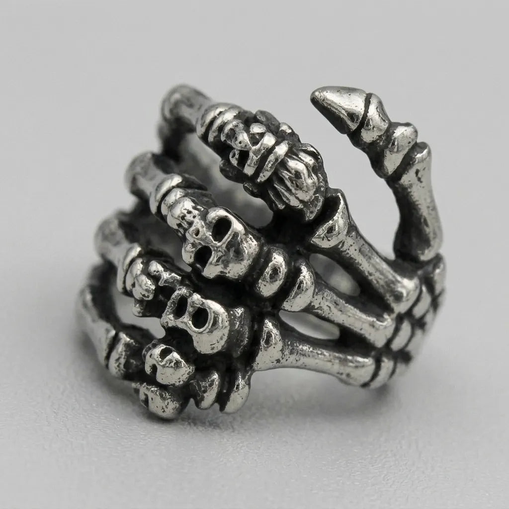Skull & Bone Claw Wrap Ring