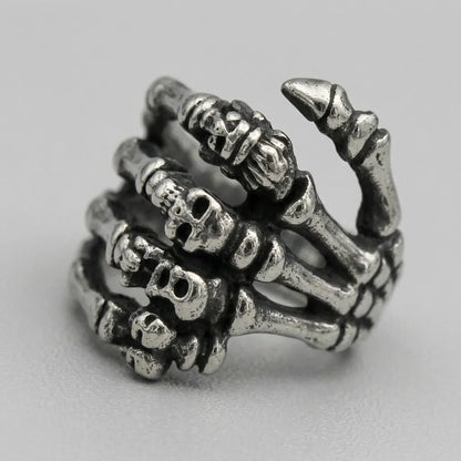 Skull & Bone Claw Wrap Ring