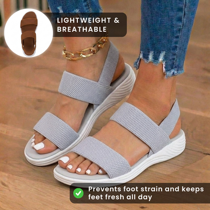 Orthopedic Mesh Sport Rocker Sandals - Slip-On Elastic Straps