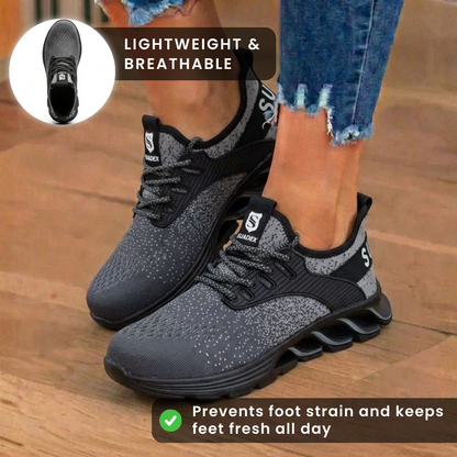 Orthopedic Knit Safety Sneakers - Steel Toe & Blade Sole Protectionn