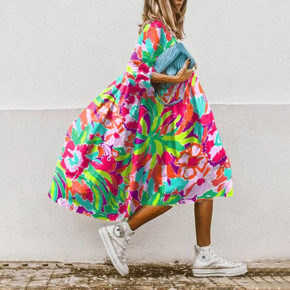 Floral Print Midi Dress