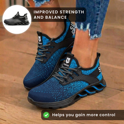 Orthopedic Knit Safety Sneakers - Steel Toe & Blade Sole Protectionn
