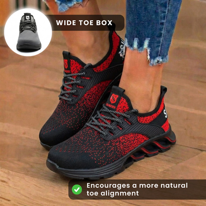 Orthopedic Knit Safety Sneakers - Steel Toe & Blade Sole Protectionn