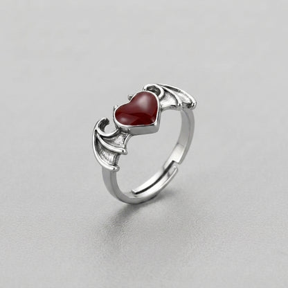 Angel Wings Ring Adjustable Rhinestone
