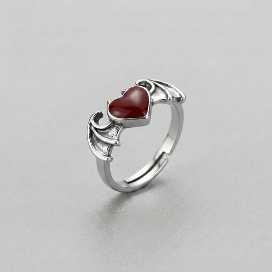 Angel Wings Ring Adjustable Rhinestone