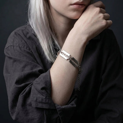 Blade & Barbed Wire Chain Bracelet