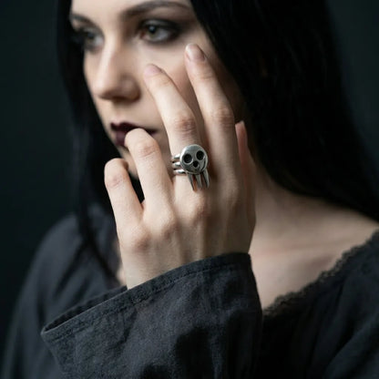 Soul Eater Skull Statement Ring