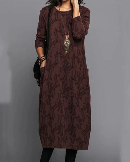 Camo Print Midi Dress